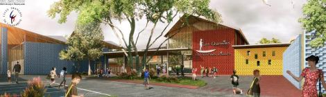 "Les Charmilles" - Ecole D - Lycée Francais Construction d’une école primaire à Tananarive - Quartier d’Ivandry Commune urbaine d’Antananarivo - Programme 3073L Groupement : Atelier VongDC (Mandataire) / Architropic Architecte / Intégrale Ingénierie Structure / Fluides / Objectif Construction Economiste / Corail Ingénierie Cuisiniste