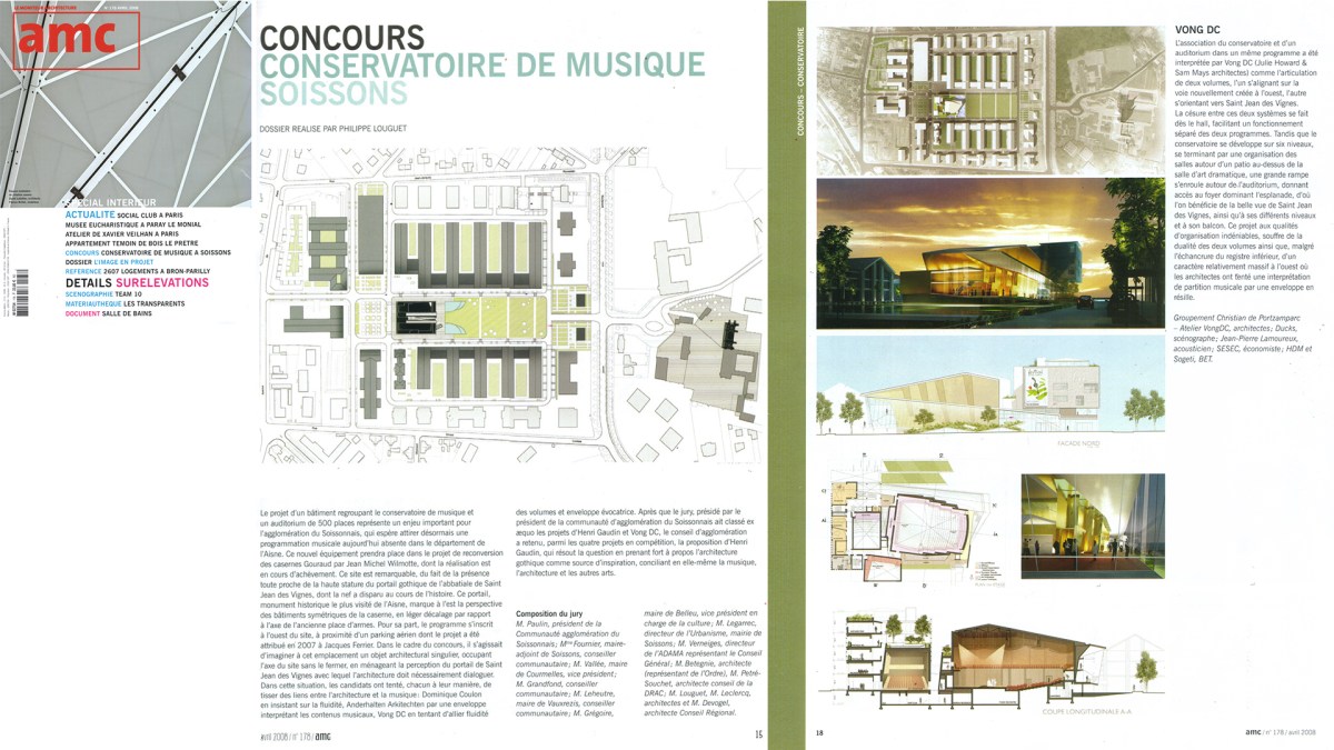 AMC n° 178 - AVR 2008 - pages 15+18 CONCOURS : Conservatoire de Musique - Soissons